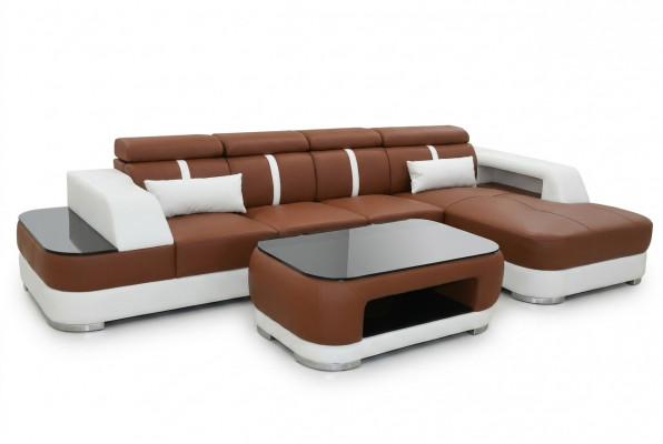 Design Ecksofa L-Form Sofa Couch Polstersofa Schlofssofa Bettfunktioun Textil