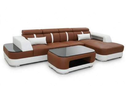 Design Ecksofa L-Form Sofa Couch Polstersofa Schlofssofa Bettfunktioun Textil