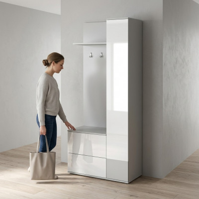 Garderob Garderobeset Garderobenschongschaf Spigel Panel Koridor