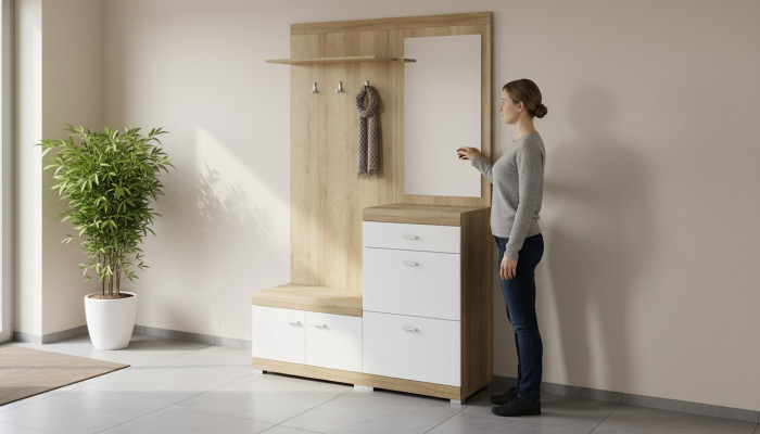 Garderob Garderobeset Flur Dielenset Opbewahrung Schaf Dier Nei