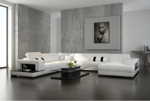 Wunnlandschaft Canapé Polstersët Eck Garnitur Designer Liederentsofa Grousst Canapé mat USB