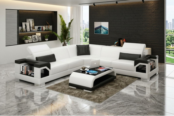 Liedercouch Sofa Wunnlandschaft Eckcouch Eckgarnitur Design Modern Sofa mat USB
