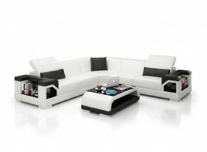 Liedercouch Sofa Wunnlandschaft Eckcouch Eckgarnitur Design Modern Sofa mat USB