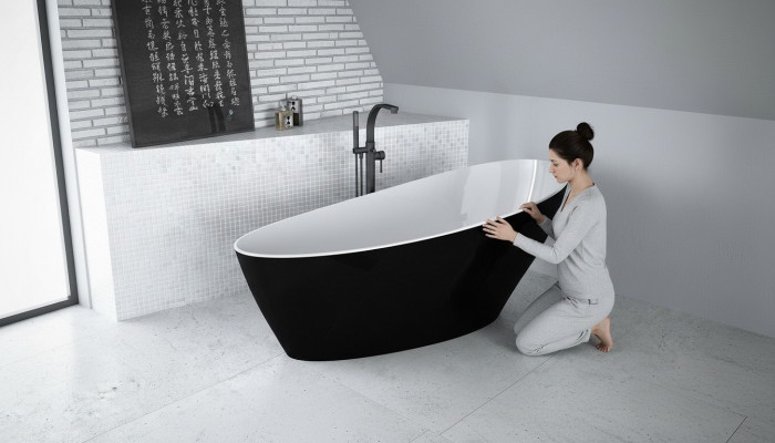 Badewannen ovalen Design Badewanne fräistehend modern Buedzëmmer