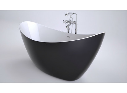 Design Badekuerf Badekuerwen Ovale Fräistoend Modern Buedzëmmer
