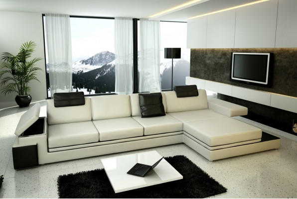 Komfort an Perfektioun Dat Schéint Ecksofa fir Äre modernen Wunnzëmmer.