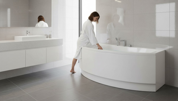 Design Badekummer Eckpool Acryl Eck Modern Dekorativ Badekummer Buedbidden