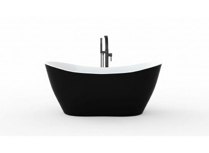Schwaarz Designer Badwannen Fräistoend Luxus Wann an Schwaarz