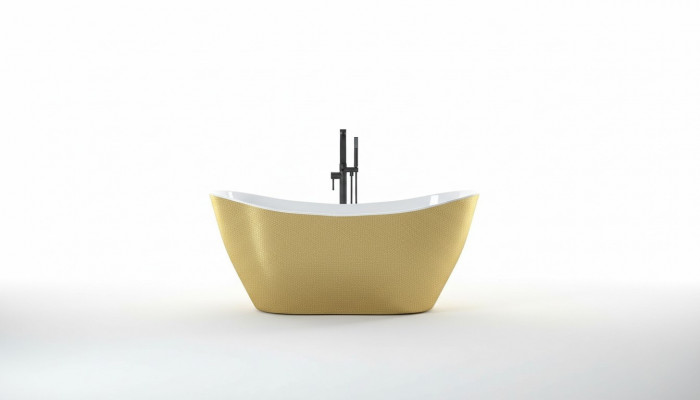 Gold Designer Buedbidden Fräistäiend Luxus Wanne a Gold Wannen