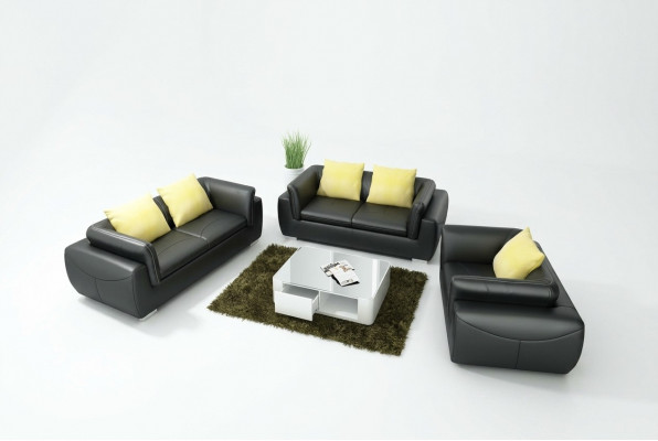 Liederkanapé mat USB Wunnlandschaft 3+2+1 Sëtzer Garnitur Design Modern Sofa Couch
