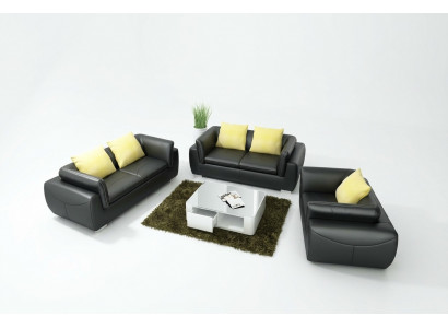 Liederkanapé mat USB Wunnlandschaft 3+2+1 Sëtzer Garnitur Design Modern Sofa Couch
