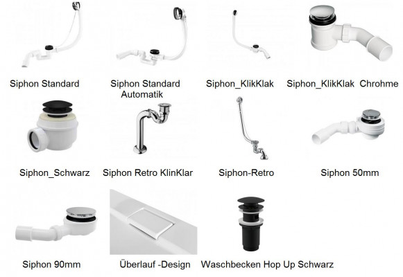 Exklusiv fräistehend Badewanne Acryl Wan Dusch Buedzëmmer Oflaaf Deko Design
