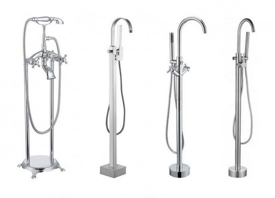 Exklusiv fräistehend Badewanne Acryl Wan Dusch Buedzëmmer Oflaaf Deko Design