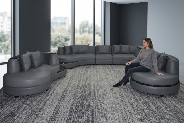 Luxus Wunn Eck Lieder Garnitur Landschaft Polster Eck XXL Grousst Sofa U Form + USB