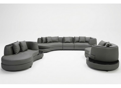 Luxus Wunn Eck Lieder Garnitur Landschaft Polster Eck XXL Grousst Sofa U Form + USB