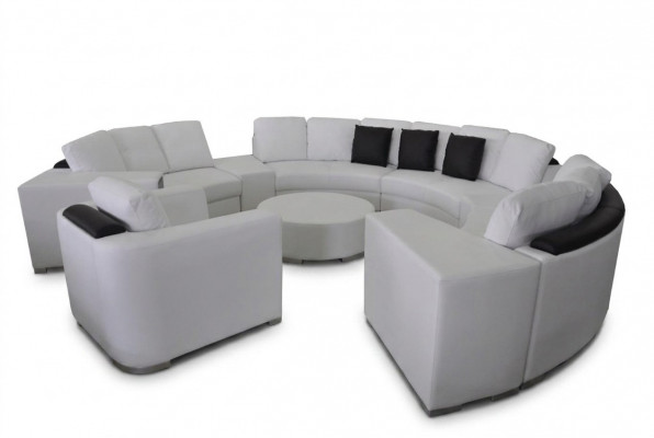 Ronn Sofacouch Polster XXL Grouss Ronn Couchen Wunnlandschaft Fautteuil Pouf + USB