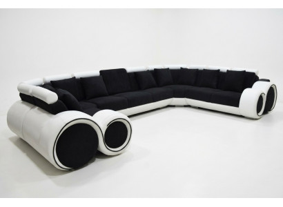 Eckerlieder Modern XXL Canapé Wunnlandschaft Liederdivan Sofa U-Form A1163 mat USB