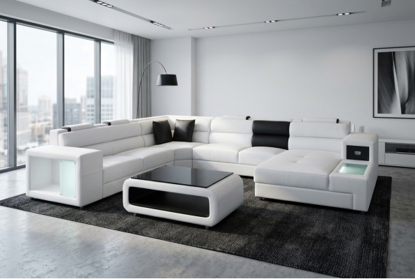 Design Liederpolster Eck Lieder Sëtz Sofa USB Polster Eck Wunngefill Raum Zëmmer