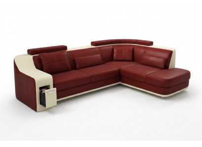 Ecksofa Lieder Textil Sofa mat USB Polster Wunnlandschaft L Garnitur Sëtz Isching
