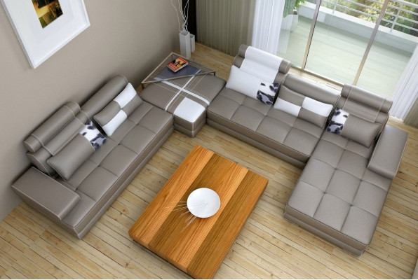 Ecksofa Sofa mat USB Wohnlandschaft Lieder-Sofa XXL Designer Sofas Wolfhagen Gro.