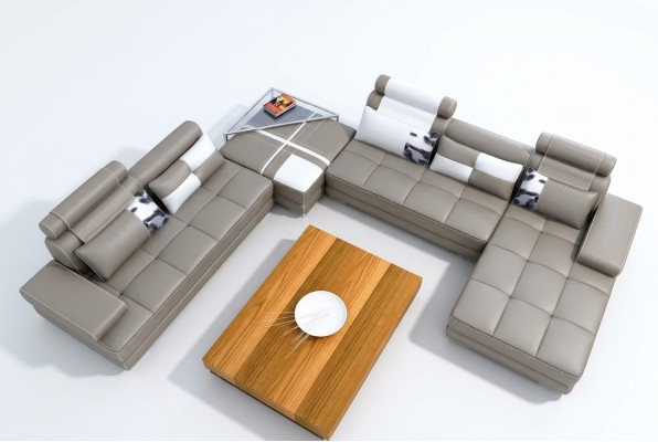 Ecksofa Sofa mat USB Wohnlandschaft Lieder-Sofa XXL Designer Sofas Wolfhagen Gro.