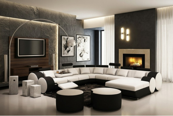Designer Ledersofa mat USB XXL Wunnlandschaft Grousst Sofa Polstersëtzk Ecksofa Relax