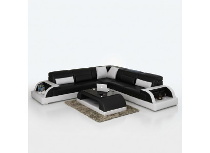 Wunnlandschaft Polstersoffa Ecksofa mat USB Garnitur Ecksofa Couch WetzlarC