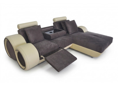 Ecksofa Design Polster Lieder Eckcouch Eckgarnitur Sofa Wunnlandschaft mat USB