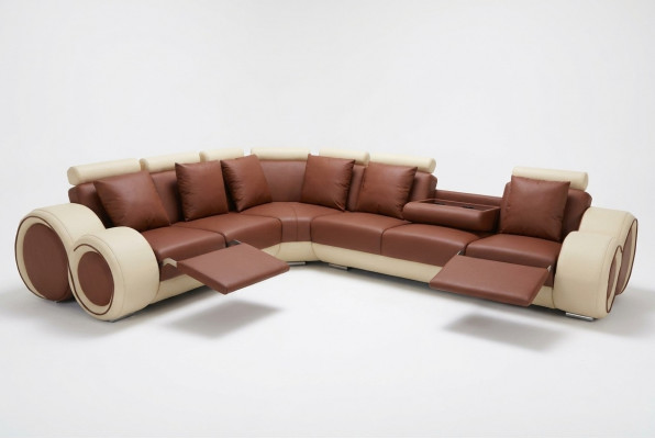 Design Lieder Polster XXL Sëtz Zëmmer Canapé mat USB Design Eck Garnitur Sofaen Nei