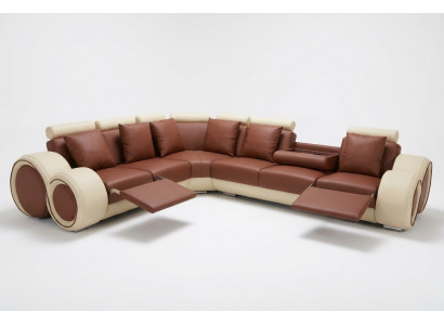 Design Lieder Polster XXL Sëtz Zëmmer Canapé mat USB Design Eck Garnitur Sofaen Nei