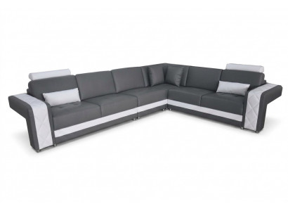Ledersofa mat USB Wunnlandschaft Ecken Garnitur Design Modern Sofa L-Form L6010B
