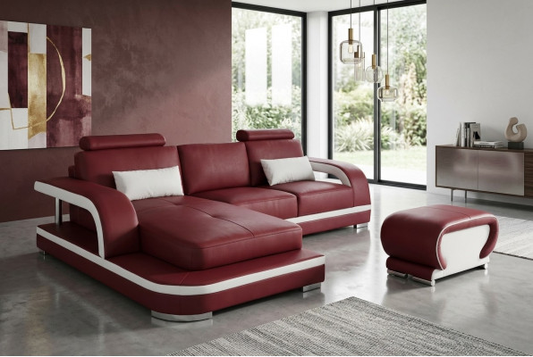 Lieder Eck Sofa mat USB Luxus Garnitur Ecke Sofas Couchen Polster Wunnlandschaft