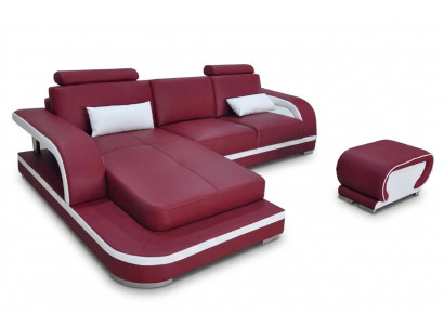 Lieder Eck Sofa mat USB Luxus Garnitur Ecke Sofas Couchen Polster Wunnlandschaft
