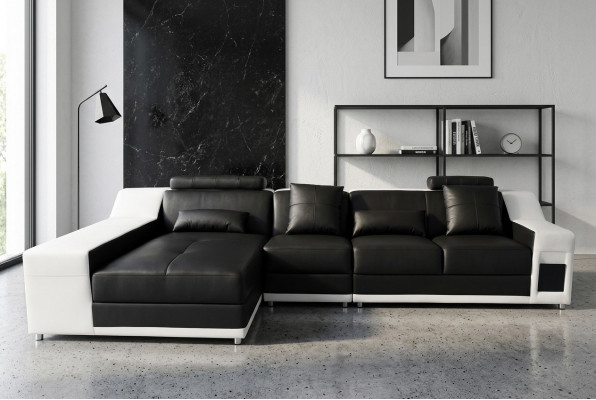 Ecke Lieder Modern XXL Canapé Wunnlandschaft Liederkanapé Canapé mat USB, L-Form B2017B