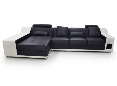 Ecke Lieder Modern XXL Canapé Wunnlandschaft Liederkanapé Canapé mat USB, L-Form B2017B