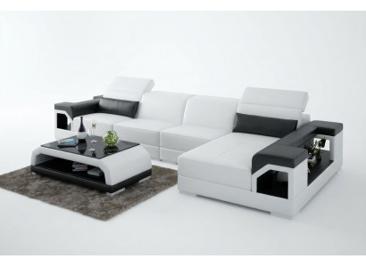 Couchset Moderne Canapé Eck Ecksofa Lieder Canapé Polster Wunnlandschaft USB