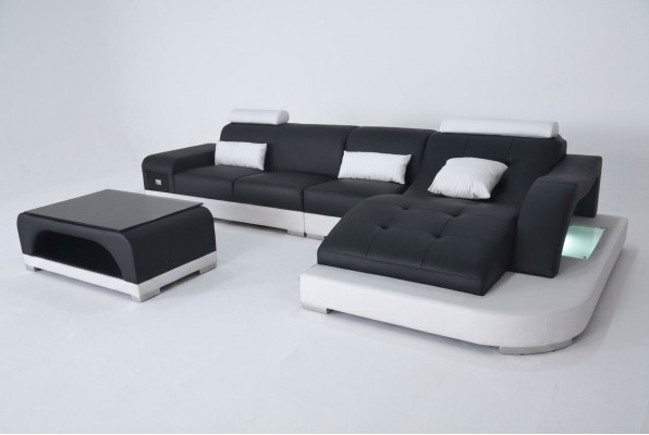 Lieder Ecksofa mat USB Wunnlandschaft Luxus Garnitur Ecksofa Couch Polster