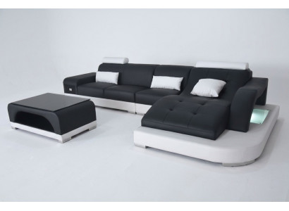 Lieder Ecksofa mat USB Wunnlandschaft Luxus Garnitur Ecksofa Couch Polster