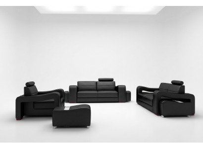 Designer Lieder-Sofa Sofagarnitur USB Sofa Sëtz Këssen Garnitur 3+2+1 Garnituren