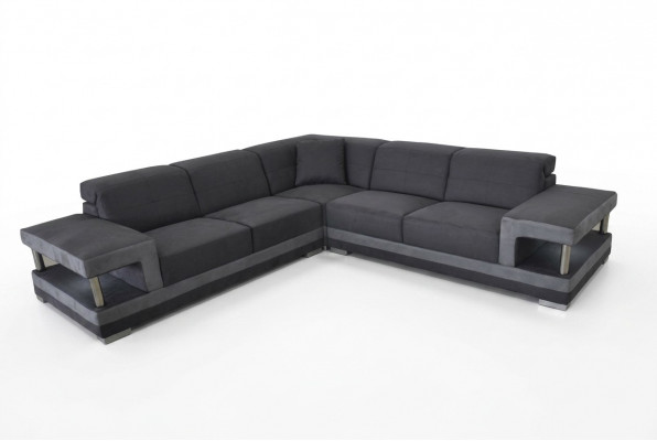 Lieder Eck Sofa mat USB Polster Wunnenlanschaft Luxus Garnitur Eck Sofas Couchen