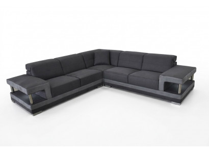 Lieder Eck Sofa mat USB Polster Wunnenlanschaft Luxus Garnitur Eck Sofas Couchen