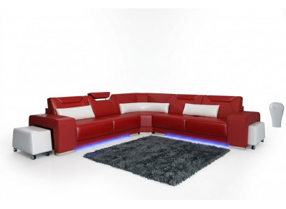 Liederdivan mat USB Wunnlandschaft Eckdivan Eck Garnitur Design Modern Divan F3011B