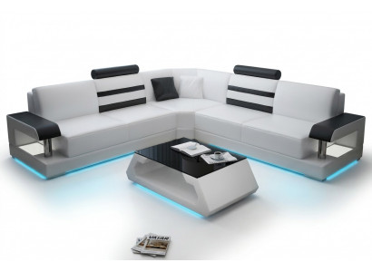 Lieder Wunnzëmmer Garnituren Couch Set Sofae Couchen Sofagarnitur 3+2+1 mat USB