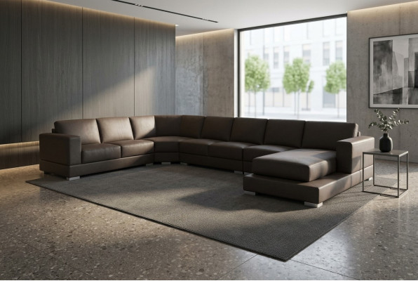 Design Eck Couch Polster Sëtz Garnitur Landschaft Modern Miwwelen Couches mat USB Nei