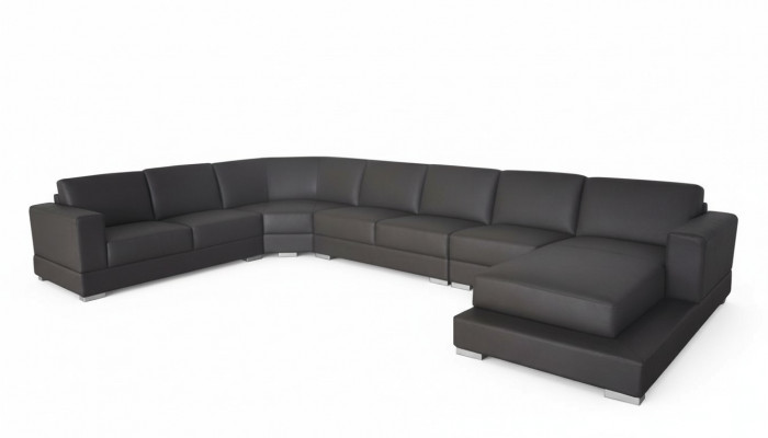 Design Eck Couch Polster Sëtz Garnitur Landschaft Modern Miwwelen Couches mat USB Nei