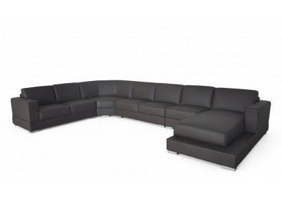 Design Eck Couch Polster Sëtz Garnitur Landschaft Modern Miwwelen Couches mat USB Nei