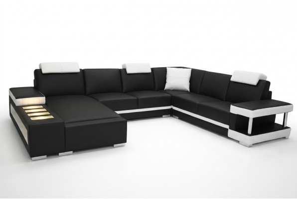 Designer Lieder Polster Ecksofa mat USB Polster Eck Landschaftsraum Grouss Lieder