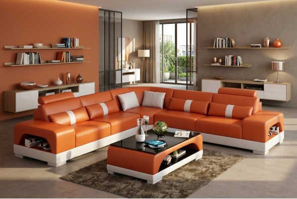 Modern Eckgarnitur Ecksofa Eckcouch Wunnlandschaft L Form XXL Sofa mat USB Nei