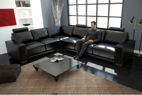 Liederde Sofa mat USB Wunnlandschaft Ecksofa Eck Garnitur Design Modern Sofa A1121B