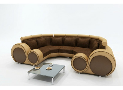 Wunnlandschaft Designer Sofa Textil Couch + USB Mikrofaser Polstersett XXL